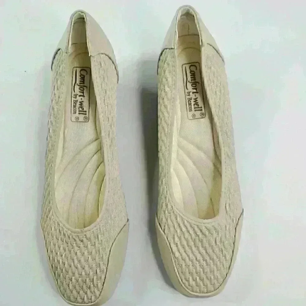 Stretch'n Form by Beacon Beige Women Comfort Shoes Size 8.5/9/10 New
